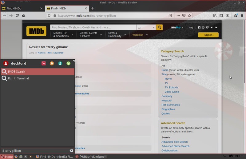 Peppermint LinuxのメインメニューにGoogle検索や任意のサイト検索アクションを追加する方法
