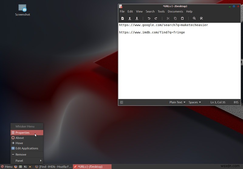 Peppermint LinuxのメインメニューにGoogle検索や任意のサイト検索アクションを追加する方法