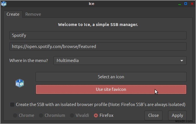 Peppermint LinuxでWebアプリをデスクトップアプリ化する方法「Ice」の使い方を徹底解説