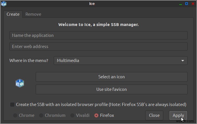 Peppermint LinuxでWebアプリをデスクトップアプリ化する方法「Ice」の使い方を徹底解説