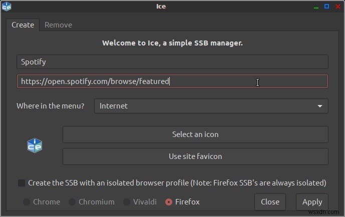 Peppermint LinuxでWebアプリをデスクトップアプリ化する方法「Ice」の使い方を徹底解説