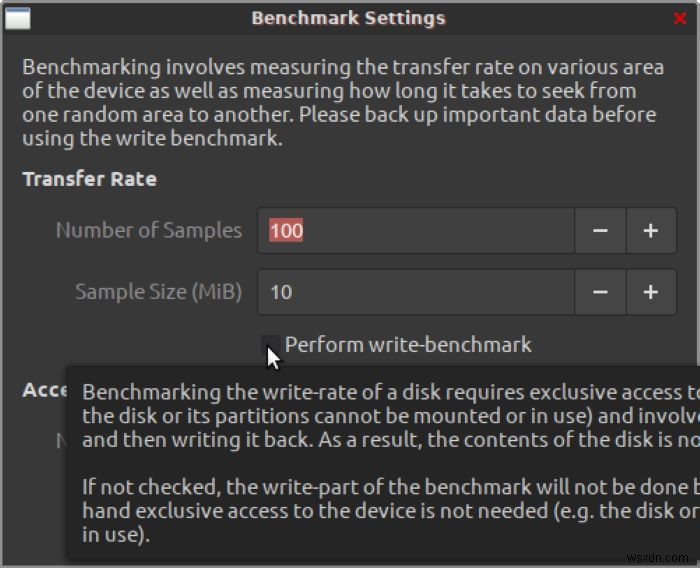 GNOME Disks(ディスクユーティリティ)でストレージデバイスのベンチマークを取る方法