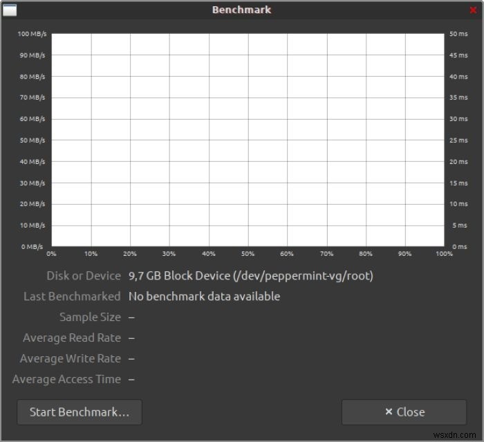 GNOME Disks(ディスクユーティリティ)でストレージデバイスのベンチマークを取る方法