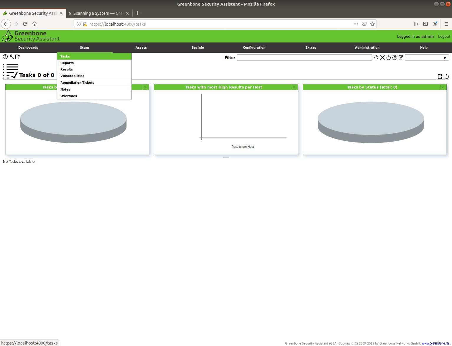 Linuxに脆弱性スキャナーOpenVAS(GVM)をインストールして初回スキャンを実行する方法