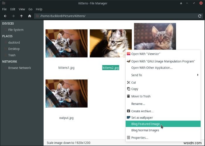 LinuxのThunarファイルマネージャーで画像を圧縮・リサイズする方法