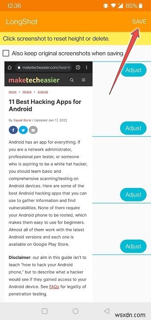 Androidスマホでスクロールスクリーンショットを撮る方法|Android 12標準機能からアプリ活用まで
