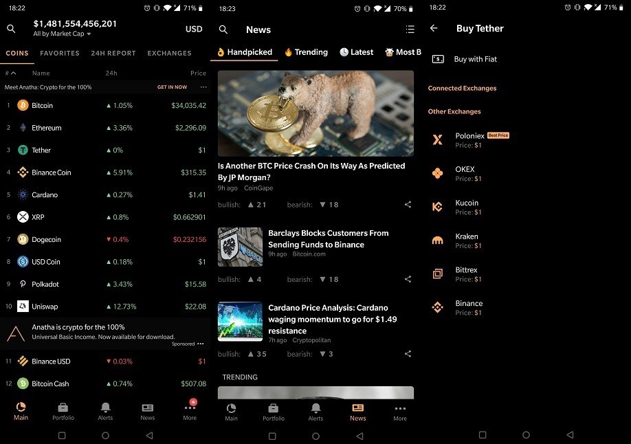 Androidで使えるおすすめ暗号通貨トラッカーアプリ7選