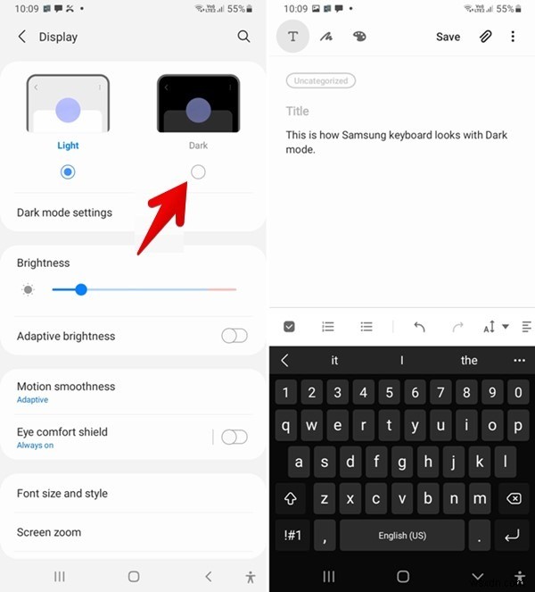 GalaxyスマホのSamsung Keyboardの色を変更する4つの方法