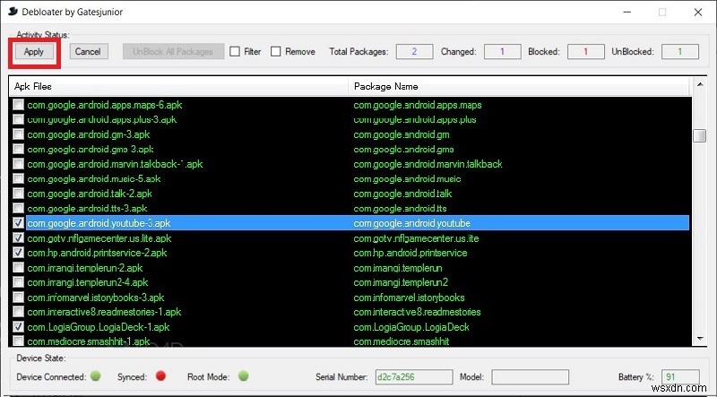 Androidでルート化せずにブロートウェアとシステムアプリを削除・無効化する方法