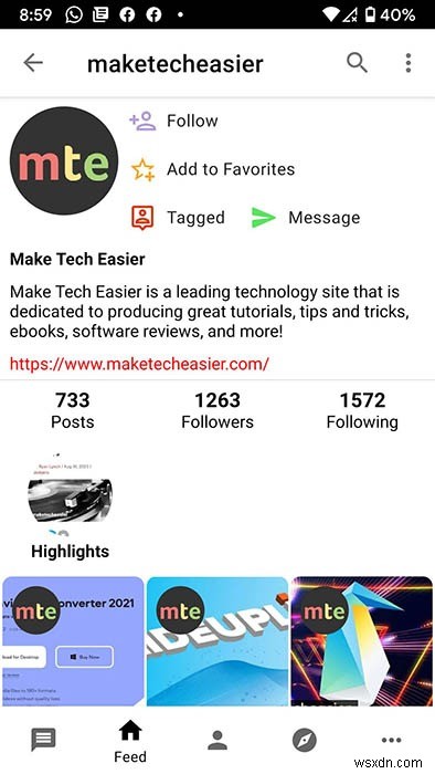 AndroidでInstagramのストーリーとハイライトをダウンロードする方法