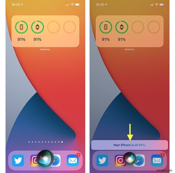 iPhoneでバッテリー残量(%)を表示する3つの方法|コントロールセンター・ウィジェット・Siri