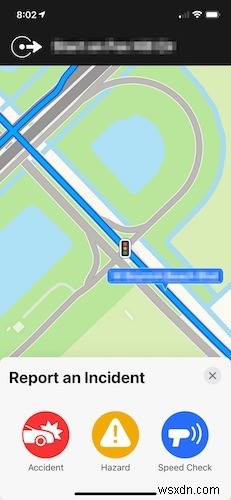 iOSのAppleマップでインシデント（事故・危険）を報告する方法