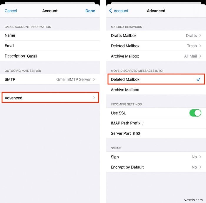 【iPhone・iPad】メールアプリでGmailを「アーカイブ」ではなく「削除」する設定方法