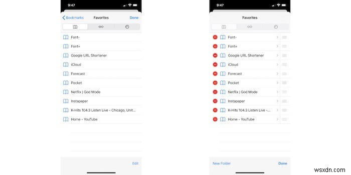 iOS Safariの新規タブページに表示されるお気に入りを編集・選択する方法