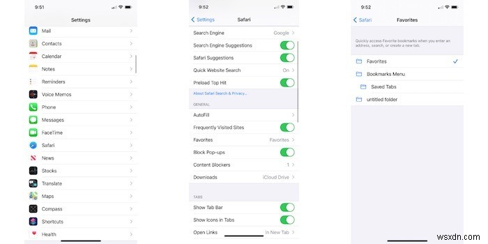 iOS Safariの新規タブページに表示されるお気に入りを編集・選択する方法