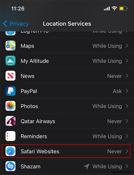 iOSのSafariでカメラ・マイク・位置情報へのアクセスをブロックする方法