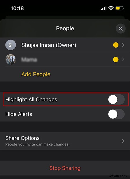 iOSのメモアプリで共同編集し、変更箇所を強調表示する方法