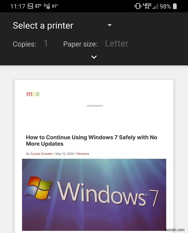 Android版ChromeでWebページをPDFとして保存する方法