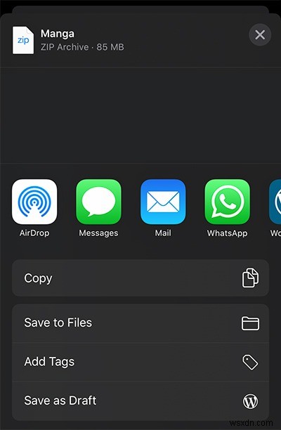 iOSの「ファイル」アプリでファイルをZIP圧縮・解凍する方法