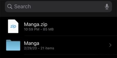 iOSの「ファイル」アプリでファイルをZIP圧縮・解凍する方法