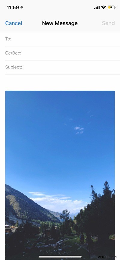 iOSの「メール」アプリで写真・動画・ファイルを添付する方法