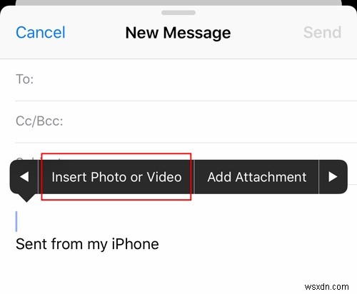 iOSの「メール」アプリで写真・動画・ファイルを添付する方法