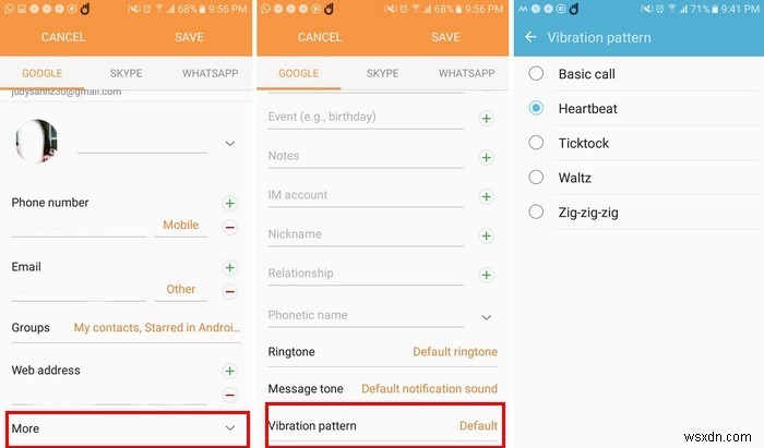 Androidの連絡先ごとにカスタムバイブレーションパターンを設定する方法