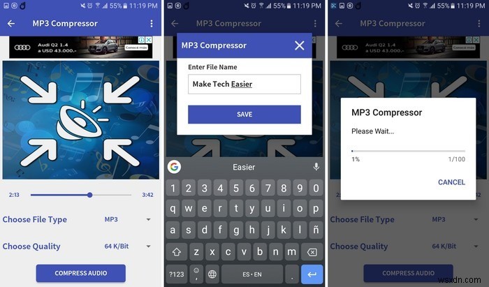 Androidで大きなオーディオファイルを圧縮する方法【おすすめアプリ3選】