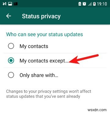 【Android】特定の連絡先からWhatsAppステータスを非表示にする方法