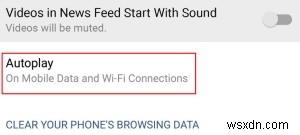 Android版Facebookで動画と音声の自動再生を無効にする方法
