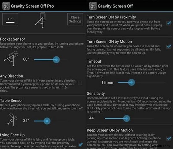 電源ボタン不要!Androidスマホを自動でオン・オフできるアプリ「Gravity Screen」の使い方