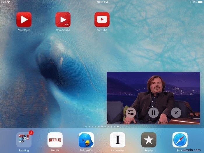 iOS 9のピクチャーインピクチャー(PIP)モードでYouTube動画を視聴する方法