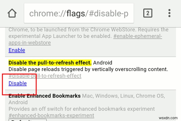 【Android】Chromeの「プルして更新」機能を無効にする方法