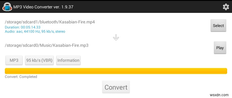 「MP3 Video Converter」でAndroidの動画を音声ファイル（MP3/AAC）に変換する方法
