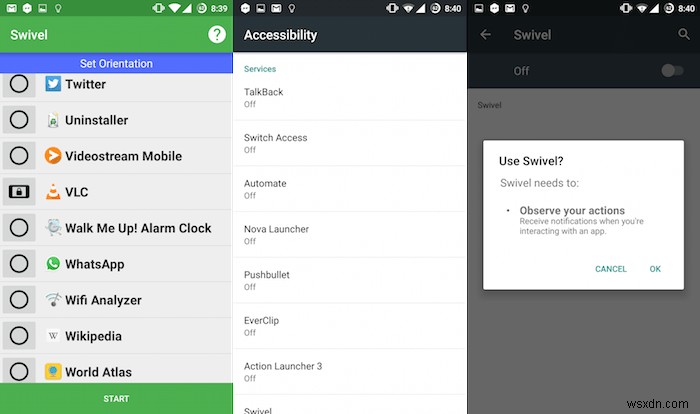 【Android】アプリ「Swivel」を使ってアプリごとに画面の向きをロックする方法