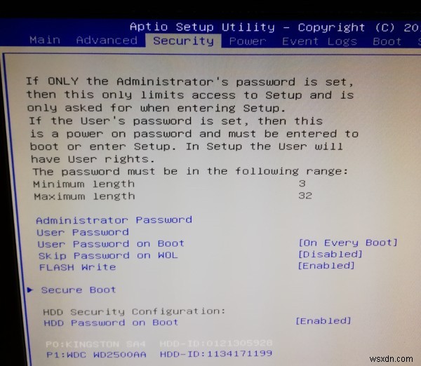 BIOS/UEFIからハードディスクをパスワードで保護する方法
