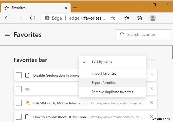 Microsoft Edgeでお気に入り(ブックマーク)をインポート・エクスポートする完全ガイド