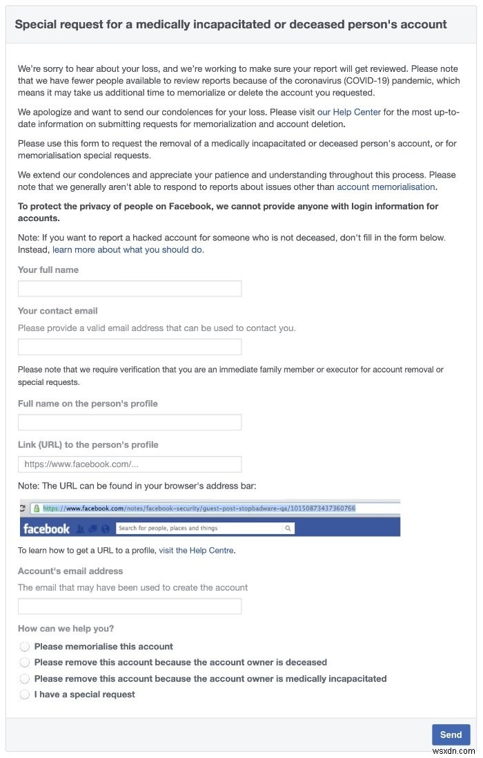 Facebookのレガシー連絡先を設定してアカウントをメモリアル化する方法