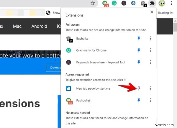Google Chromeのツールバーに拡張機能を固定（ピン留め）する方法