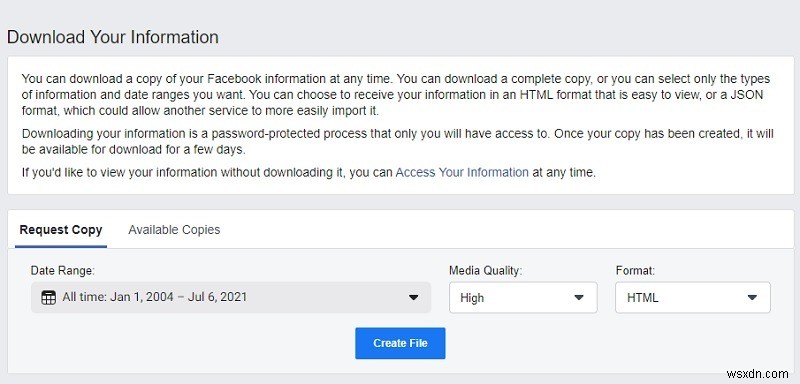 Facebookのチャット履歴をダウンロードして保存する方法