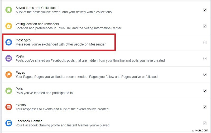 Facebookのチャット履歴をダウンロードして保存する方法