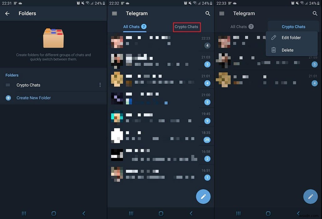 Telegramでチャットフォルダを作成して会話を整理する方法