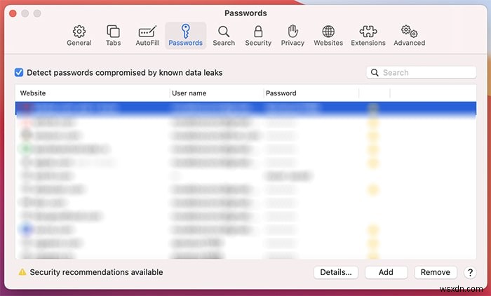 MacのSafariで保存したパスワードを確認・管理する方法