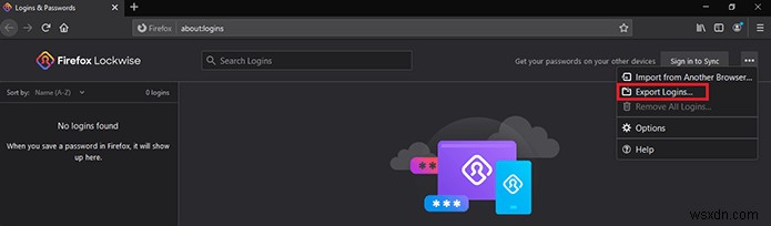 Firefoxで保存したパスワードをエクスポート・削除する方法