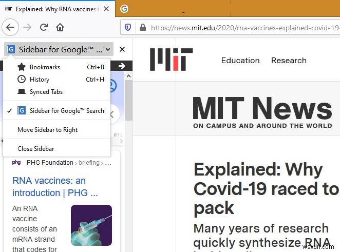 主要な検索エンジンでサイドバー検索を有効にする方法【Google・Bing・YouTube・Wikipedia・Twitter対応】