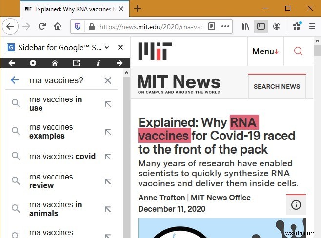 主要な検索エンジンでサイドバー検索を有効にする方法【Google・Bing・YouTube・Wikipedia・Twitter対応】