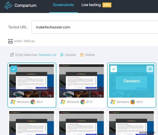 Compariumなら複数ブラウザでのWebサイト表示テストがかんたんにできる