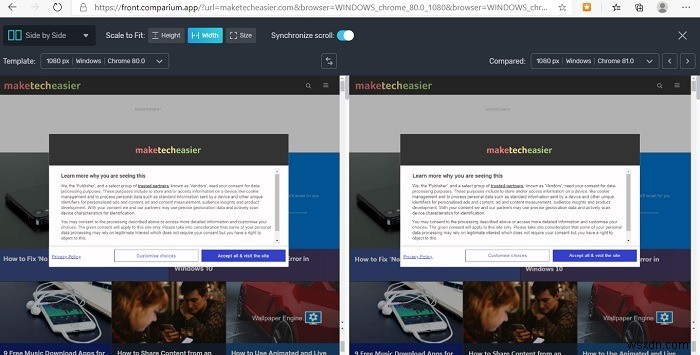 Compariumなら複数ブラウザでのWebサイト表示テストがかんたんにできる
