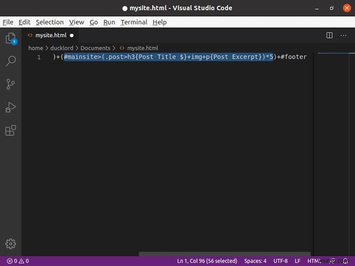 Emmetを使ってHTMLファイルを爆速で作成する方法【VS Code対応】