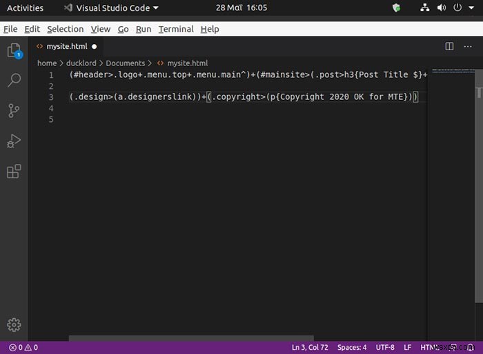 Emmetを使ってHTMLファイルを爆速で作成する方法【VS Code対応】